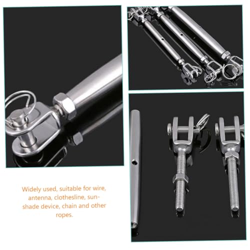 Tensor de cable con cuña de acero inoxidable resistente para uso industrial, tornillo para tensar cable miniatura 3