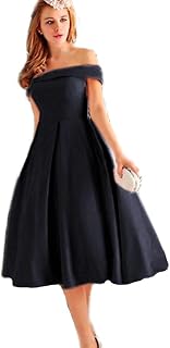 فستان بقصه واسعة - مناسبه خاصة - لون رصاصي للنساء، من اف جي