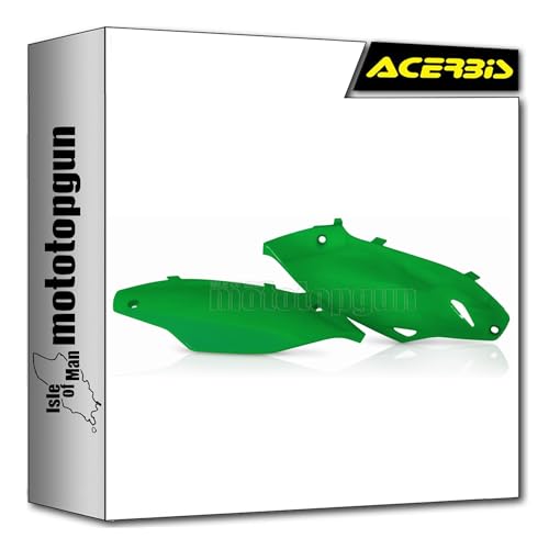 Panneaux latéraux verts Acerbis anti-casse pour réparer flanc de moto Kawasaki KX 250 F