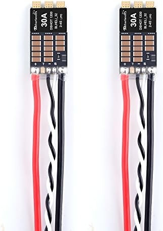 Rcharlance， 2pcs BLHeli-32Bit 30A Brushless ESC 2pcs Dshot1200 32-bit Processor Electronic Speed Controller 2-4S for FPV Multicopter Quadcopter