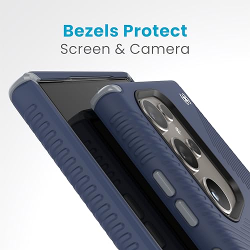 Image of Speck Presidio 2 Grip Samsung Galaxy S24 Ultra Case - Drop & Camera Protection, Soft-Touch Secure Grip, Wireless Charging Compatible, Shock Absorbant, Galaxy S24 Ultra Case - Coastal Blue