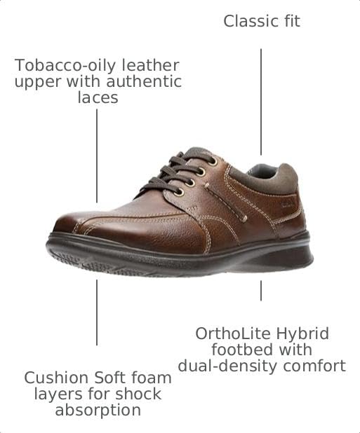 Image of Clarks Men's Cotrell Walk Oxford | Office Shoes