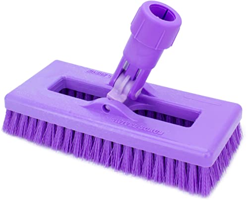 Image of SPARTA 3638831EC68 Polyester Rectangle Scrub Brush, Floor Brush, Cleaning Brush With Swivel Head For Cleaning, 8 Inches, Purple