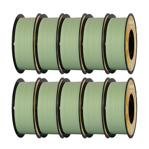 Image of Kingroon Matte PLA Filament Bundle 1.75mm 3D Printer Filament Bundle, Tougher and Stronger, Matte Filament 10kg Dimensional Accuracy + /- 0.02 mm (10 Rolls Green)