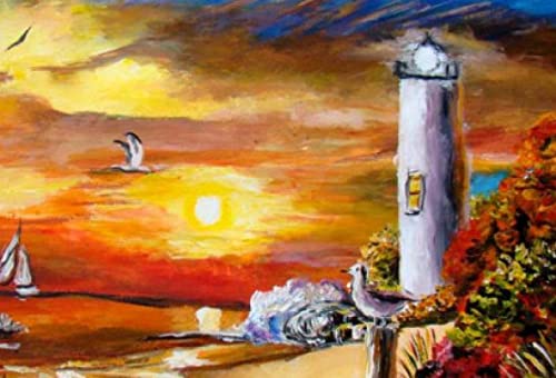 Peinture au diamant 5D paysage marin - Idée cadeau originale kit complet mosaïque
