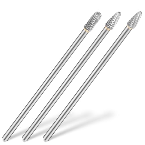 Set de 3 fresas largas de carburo 6mm x 150mm miniatura 1