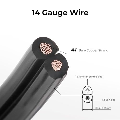 FIRMERST 14/2 Low Voltage Landscape Wire Outdoor Lighting Cable 200 Feet