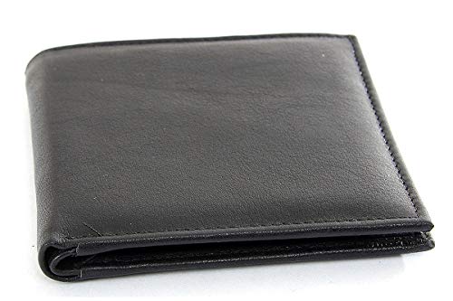 Men's Leather Bifold Double Bill 8 Credit Card Wallet 4 1/2x4 1/2 inches2