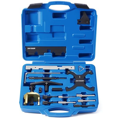 DAYDOOR Timing Tool Kit, 18 Pcs Camshaft Locking Tool Compatible with Ford Focus Kuga Fiesta Fusion Escape 1.5 1.6 2.0 2.3 EcoBoost Mazda 2.5L, Ford 1.6L VVT Ti-VCT 1.5L Ti-VCT Timing Locking Tool