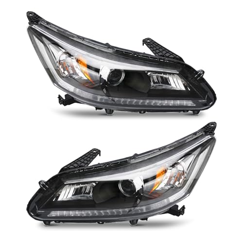 Headlights Assembly Replacement for Honda Accord 2013-2015 4-Door Sedan w/o LED DRL