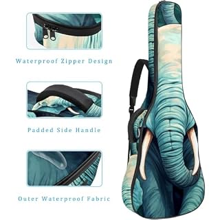 JRHEJTFZ Housse pour guitare acoustique de 1,9 cm d’épaisseur – Imperméable – Durable et élégant – Motif éléphant bleu aquarelle, Multicolore., 42.9×16.9×4.7 in, Motif imprimé tendance - Les Beatles, Paul McCartney, John Lennon, RIngo Starr, George Harrison JRHEJTFZ Housse pour guitare acoustique de 1,9 cm d'épaisseur - Imperméable - Durable et élégant - Motif éléphant bleu aquarelle, Multicolore., 42.9x16.9x4.7 in, Motif imprimé tendance – Image 4