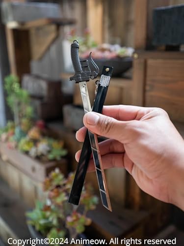 Image of Mini Katana Keyrings | Aesthetic Miniature with Ejection Button | Complimentary Display Stand | Handcrafted and Handpainted |