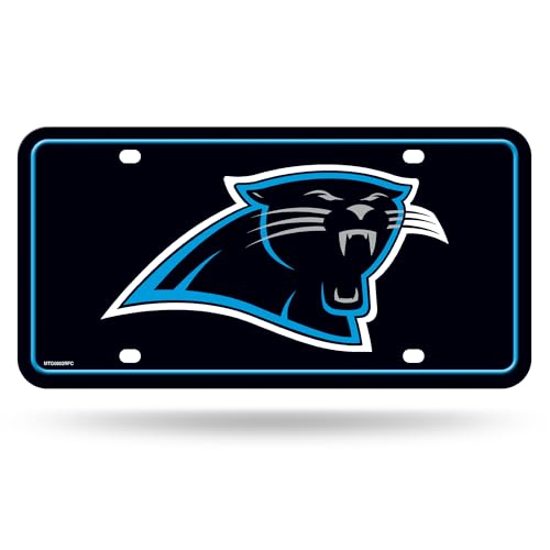 Uniquely Original NFL Football Carolina Panthers Alternate Logo Metal Auto Tag 6" x 12" - Great for Truck/Car/SUV