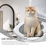 Cat Toilet Sale, Toilet Training Kit, Cat Toilet, Training System How to Train My Cat to Use the Toilet Cat Toilet Training Kit Reviews Toilet Training Kit for Cats and Kittens - Image 4