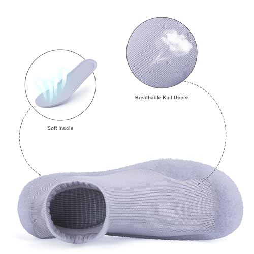 Women Men Barefoot Non-Slip Floor Sock Shoes Multi-Purpose Knitted Socks Walking Shoes with Soft Rubber Sole3