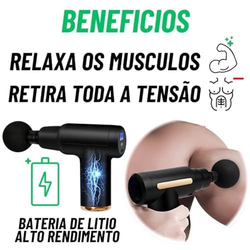Massageador Elétrico Profissional Muscular Pistola Massagem Pistola Massageadora Onyon Elétrica Corp