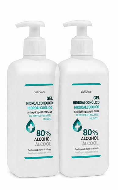 Eliplus Gel hidroalcohólico antiséptico 80% alcohol sin aclarado pack 2 x 500 ml