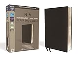 NIV, Personal Size Reference Bible, Large Print, Premium Leather, Calfskin, Black, Red Letter, Comfort Print