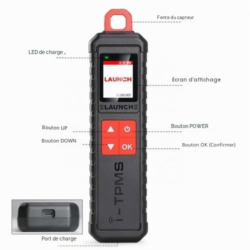 Outil de service TPMS portable i-TPMS de La-unch pouvant être lié avec le scanner X-431 et l'application i-TPMS, compatible avec tous les capteurs 315/433MHz