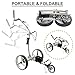 KWUHNJF Foldable Electric Golf Trolley, Portable Golf Cart with Remote Control, Golf Bag Cart 3 Wheels, 30° Climbing Ability