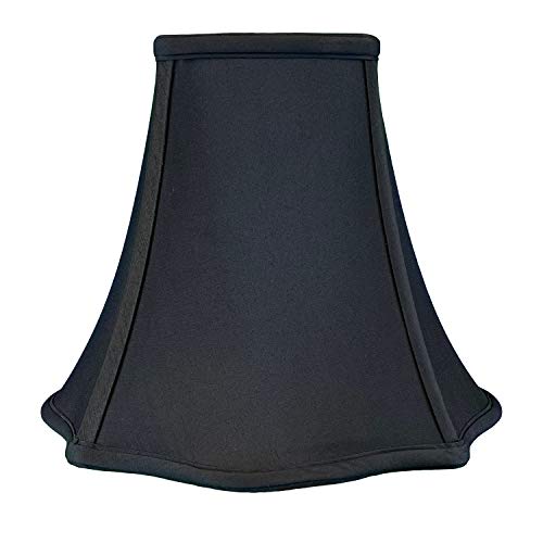 Image of Royal Designs, Inc. Fancy Square Bell Lamp Shade, 4 x 10 x 8.5, Black (BSO-702-10BLK)