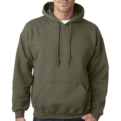 Plain Military Green Hooded Sweatshirt by Star and Stripes Cover
