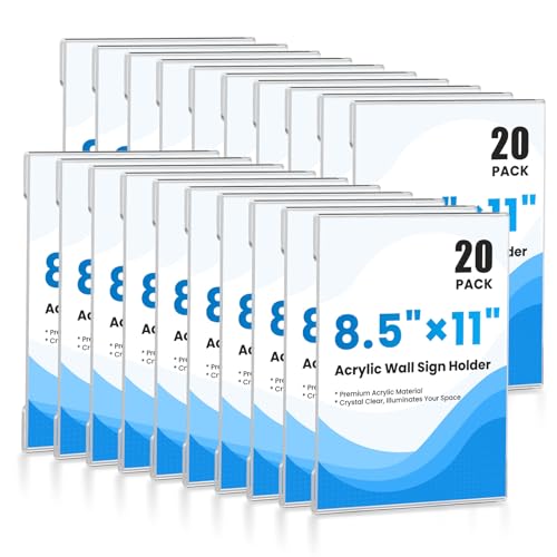 20 Pack Acrylic Sign Holder