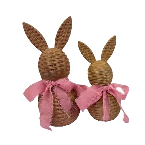 Décorations de Pâques pour étagère maison et bureau set de 2 figurines