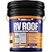 RV Roof Coating - Liquid Rubber RV Roof Sealant for Camper Roofs, Trailers, Motorhomes, and Metal Buildings - Roof Cooling White 4.75 Gallon