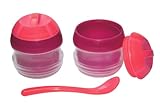 primamma 44002522 - Thermo-Schälchen, 2er Set + Löffel für Mädchen, Himbeer