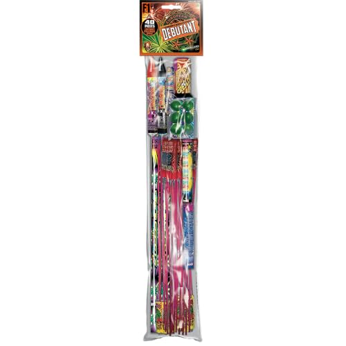SPARKLERS CLUB Assortiment de 39 Pétards Fusées DÉBUTANT® - 16 mm - Coffret Découverte Feux d?Artifice - Catégorie F1 - Usage Extérieur - Pack Idéal pour Initiation