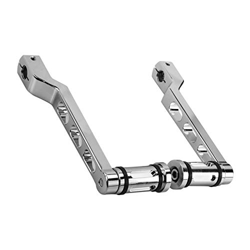 HDBUBALUS CNC-Aluminium-Fersenhebel, Schalthebelarme mit Schalthebel für Harley Touring Softail Road Street Electra Glide Trike FLHT Chrom