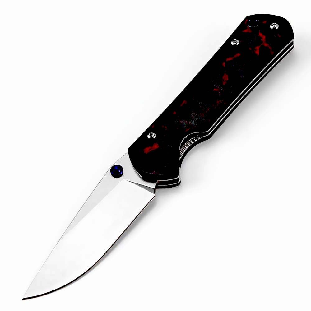 Couteau de poche acier D2 Joa, l'excellence de la fibre de carbone pour la survie outdoor