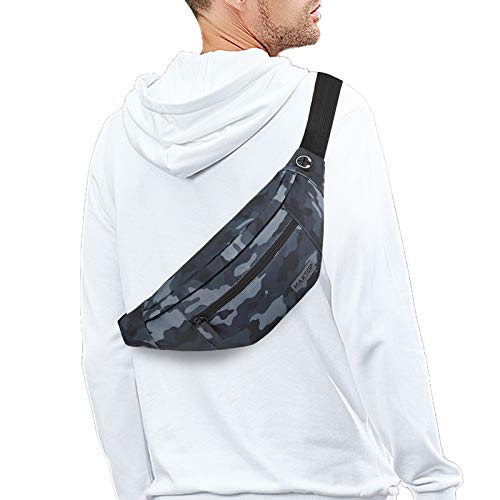 Image of Small Crossbody Belt Bags Shoulder Fanny Pack with 4-Zipper Pockets Gifts for Enjoy Sports Festival Workout Traveling Running Casual Hands-Free Wallets Waist Pack Crossbody Bag Carrying All Phones
