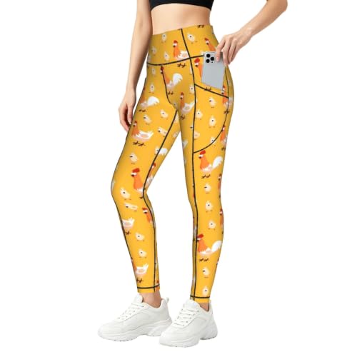 Pantalones de yoga para mujer elásticos no se transparentan con bolsillos cómodos