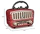 PRUNUS J-180 AM/FM/SW Retro Radio mit Bluetooth 5.0, Nostalgie Radio Klein mit 1800mAh Akku, Unterstützt USB/TF/AUX Funktion, mit großem 5-W-Lautsprecher, Kofferradio Küchenradio für Büro Zuhause.