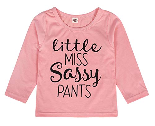 Eledobby Roupas Bebê Para Meninas Mangas Compridastop + Dinosaur Print Floral Calças Rosa 2-3 Anos