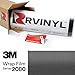 Rvinyl 3M 2080-S261 Vinyl Car Wrap Film Sheet Roll with Air Release Technology - 5ft x 2ft with Application Card, Satin Dark Gray