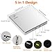 External CD DVD Drive LightScribe CD/DVD +/-RW Burner Player Writer Optical Disk Reader Portable CD DVD Drive for Laptop Mac MacBook PC Windows 11 10 Linux OS