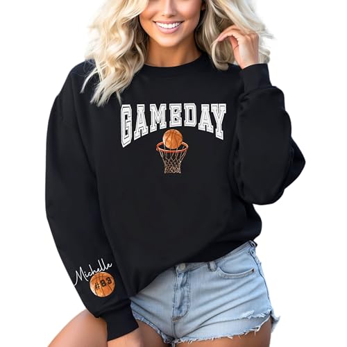 Personalized Basketball Game Day Shirt, Basketball Gameday Unisex Sweatshirt, Custom Basketball Shirts, Gift for Basketball Lover, Game Day Sweater