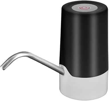 Electric Water Pump for 3-5 Gallon Jug,Portable Automatic Water Jug Dispenserwith Switch and USB Charging, for Camping, Travel, Home, Kitchen, Office Black