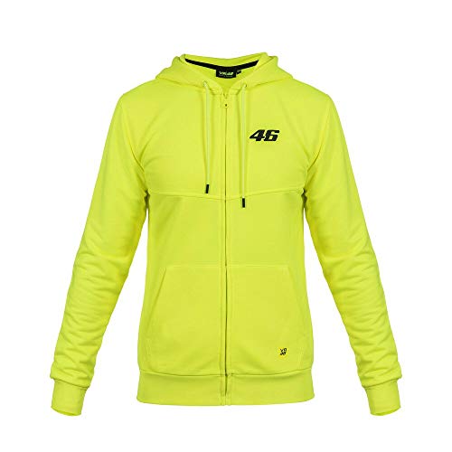 VR46 - Sudadera oficial Valentino Rossi Core Collection (talla 46), color amarillo amarillo amarillo large