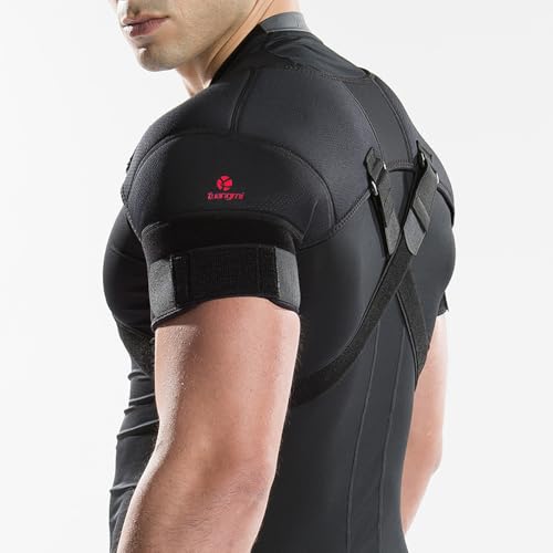 Kuangmi (Large) - Double Shoulder Brace Support Strap Wrap Protector for Men Women