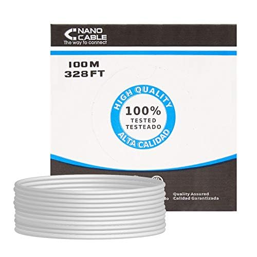 RJ45 Cat.5E FTP AWG24 Rigid Ethernet Network Cable, Grey, 100mts Coil
