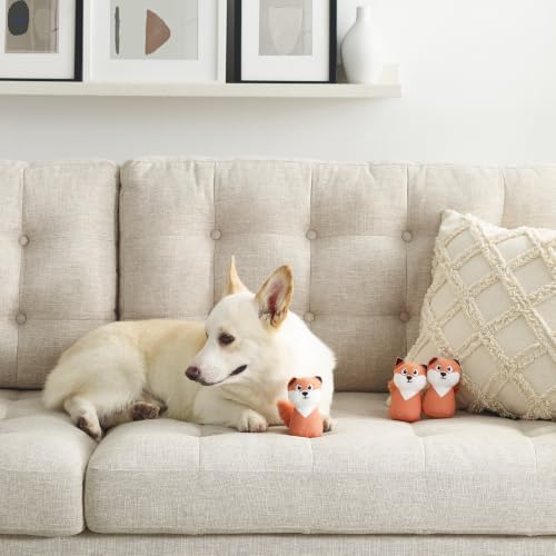 Image of Outward Hound Squeakin' Fox Hide A Puzzle Plush Replacement Dog Toys - 3 Pack