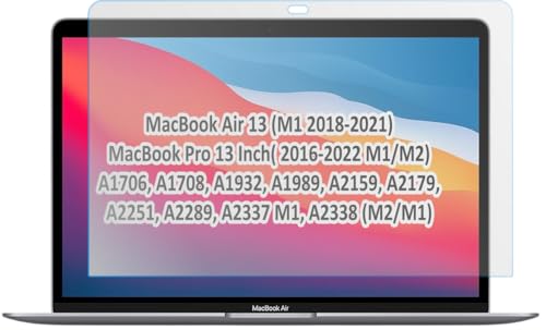 MOBLING Matte Screen Protector Compatible With MacBook Air 13 (M1 2018-2021) / MacBook Pro 13 Inch(2016-2022 M1/M2) Flexible Screen Guard Not a...