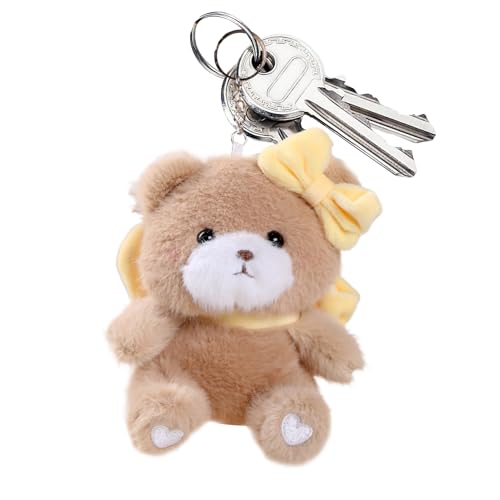 Llavero de peluche, llavero de peluche - Decoración de mochila con accesorio de oso y de ,Llavero relleno de felpa de oso para mochila, llavero de felpa suave para manualidades de de bolso, ac