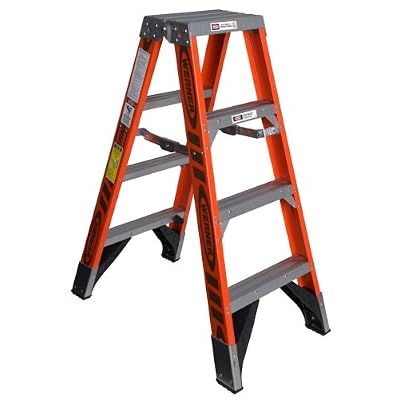 Werner Twin Stepladder,Fiberglass,IAA,4ft,T7400