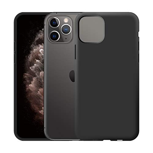 Image of Case Creation Luxurious og Series for Apple iPhone 11 pro max case Cover,Anti-Dirty Slim case Frosted Matte Cute Candy TPU Raised Bezel (Splash of Color) Back Cover for iPhone 11 pro max -Black