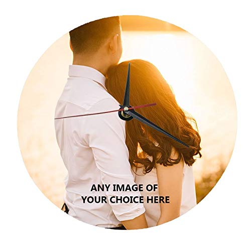 Personalised Printed 20cm Toughened Glass Clock - Add any image of your choice